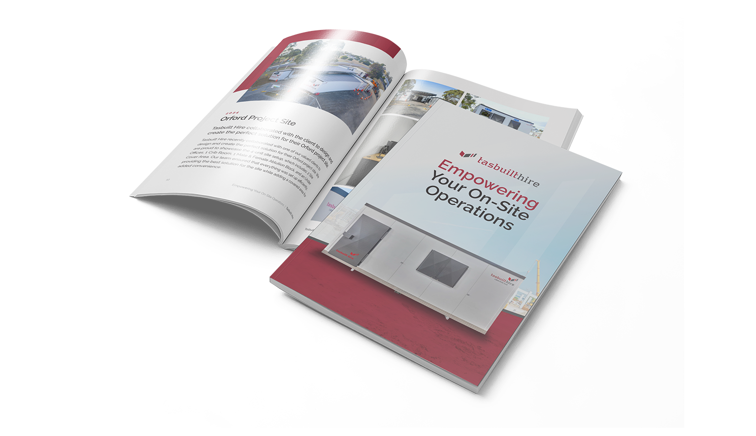 Tasbuilt hire booklet mockup