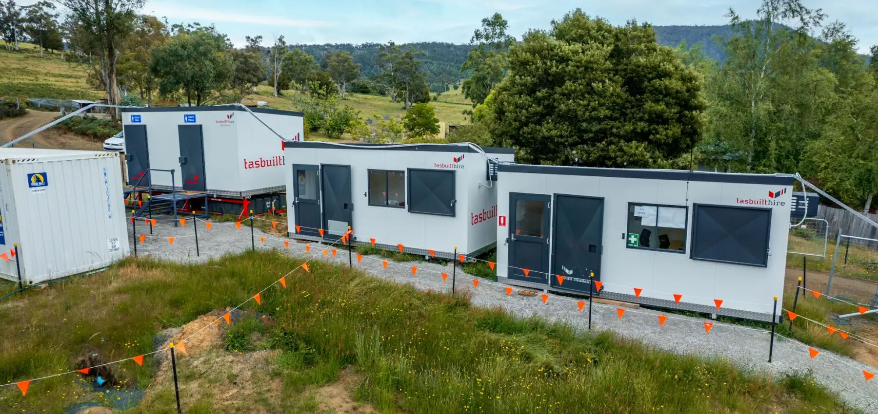 Tasbuilt hire fentonbury project site full setup 8