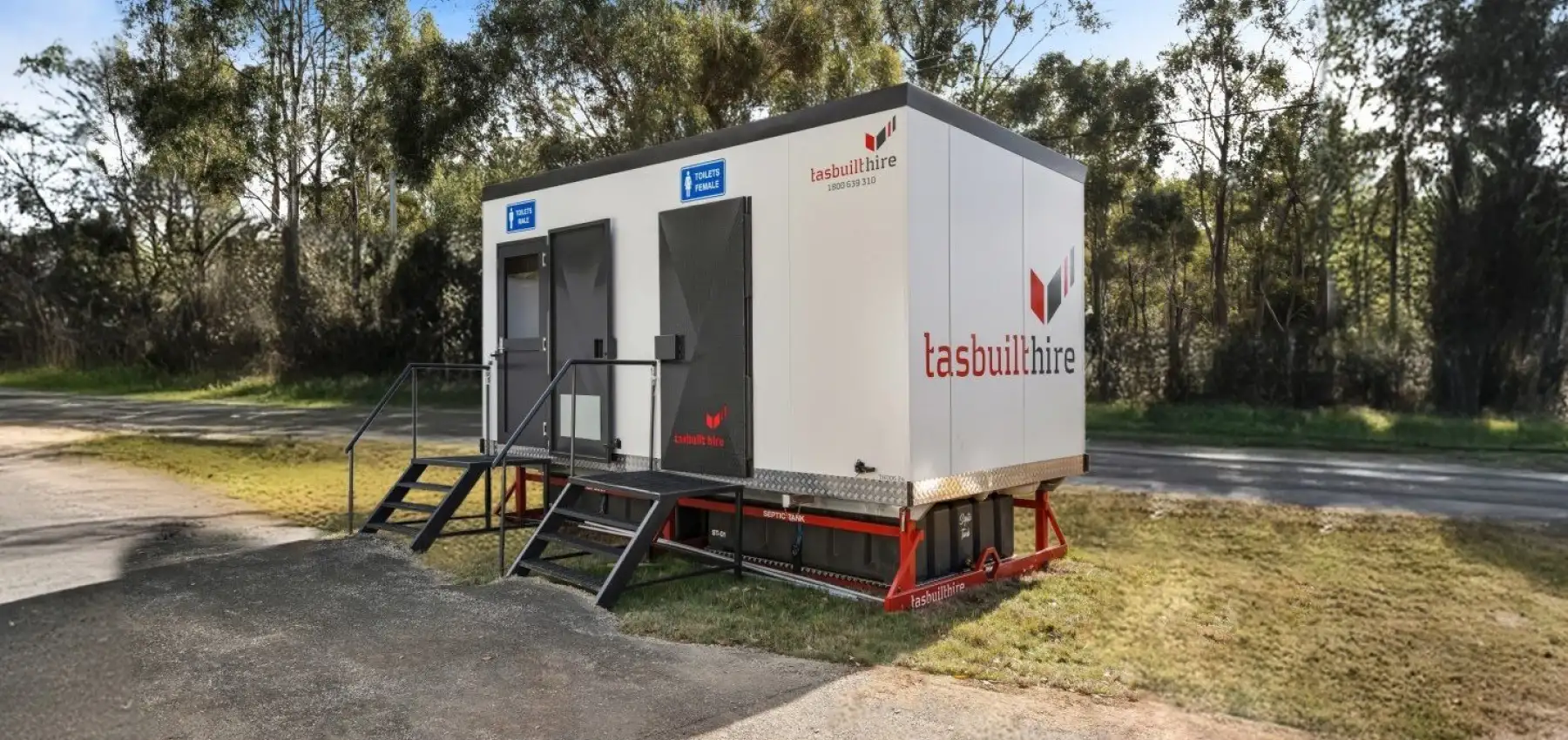 Tasbuilt hire ablution block external
