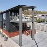 Two storey design with glass balustrade