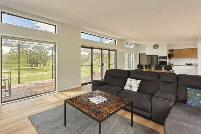 Open plan living with great country views