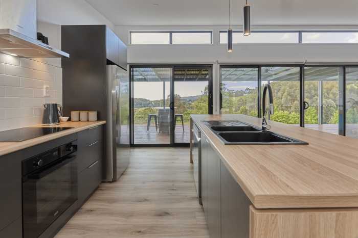 Timber flooring in modern kitchen design
