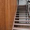 Timber stairs near timber cladding