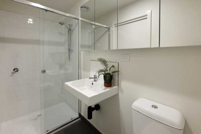 Simple Bathroom with Small Accessible Sink