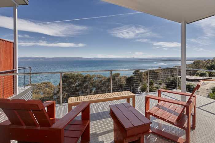 Deck with Metal Decking and Beach Views