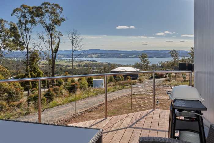 Deck of Modular Home overlooking Swan Bay