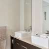 custom designed vanity with feature mirrors